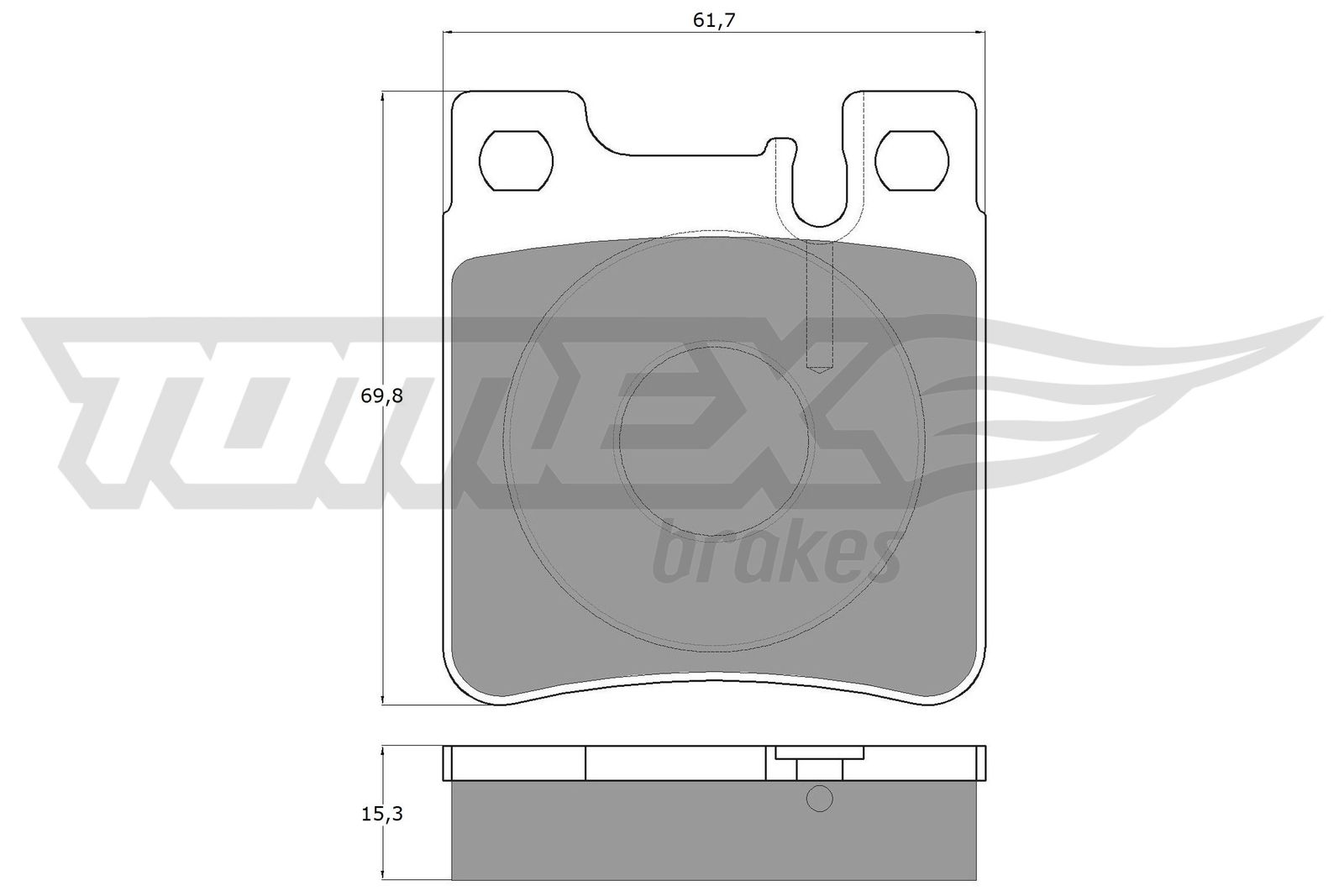 Sada brzdových platničiek kotúčovej brzdy TOMEX Brakes